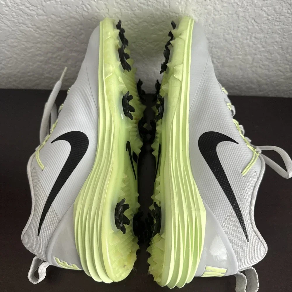 Nike Lunarlon Golf Shoes Gray Men's Size 8.5 Spiked Waterproof